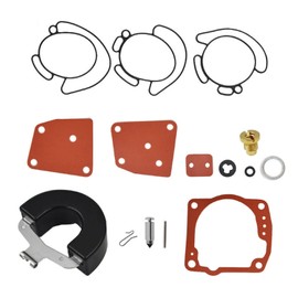 MARKGOO 0438996 Carburetor Repair Kit with Float Replacement for OMC Johnson Evinrude Outboard V4 V6 90 100 105 115 150 175 HP Boat Motor Engine Carb Rebuild Parts Sierra 18-7247 436852 435442 438996
