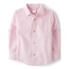 Gymboree,and Toddler Long Sleeve Button Up Shirts,Simple Pink,18-24 Months