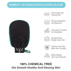 Arziman Exfoliating glove & Mitt (1pc)– 100% Vegan Viscose Traditional Turkish silkify Hammam Kessa for Man&Woman Bath Spa Washcloth Body Scrub Skincare –Tan Removal & Keratosis Pilaris shower loofah