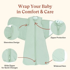 littogoose Swaddle Sleep Sack 0.5 TOG, 3-Way Adjustable Wearable Blanket for Infant and Newborns, Sleeping Bag for 0-6 Months