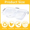 Crazystorey Double Compartment Condiment Container,Premium Reusable Snack Containers with Lids