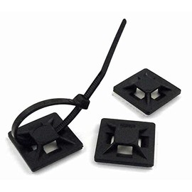 Cable Tie Mounts / Mountings x100 Screw Fit Saddle Mountings (4mm max width) - FREE FIRST CLASS UK POSTAGE!