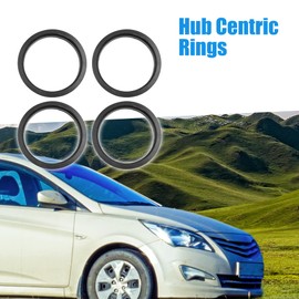 A ABSOPRO Hub Centric Rings 73.1 to 63.4mm Wheel Bore Center Black (Set of 4)
