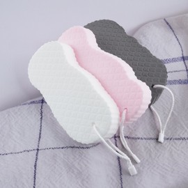 3D Exfoliating Bath Scrubber Towel and Skin Cleansing Sponge 3D Pink 7ea