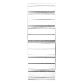 My Magic Carpet Washable Rug - Non-Slip, Stain Resistant, Waterproof, Foldable - 1 Piece Accent Living Room & Bedroom Area Rug - Pet & Kid Friendly (Stripe Grey and White, 2.5X7 ft)