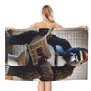 VODRM Funny Monkey Reading Newspaper Beach Towel,32x52in Microfiber Quick Dry