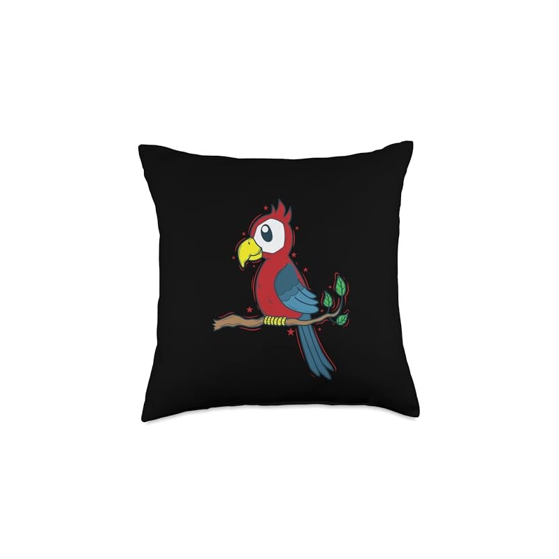 Parrot exotic tropical Animal Throw Pillow