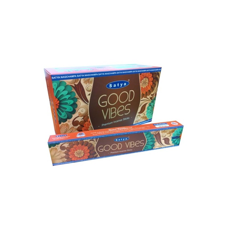SATYA Premium Good Vibes Incense Cleansing Incense 12 Box Set
