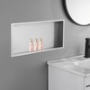 LINISHOP Bathroom Shower Shelf Stainless Steel Shower Storage Shelf Wall-Mounted