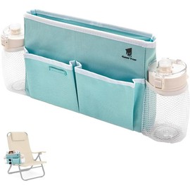GEERTOP Portable Beach Cup Holder Outdoor Chair Armrest Cup Organizer Water Bottle Holder for Beach Chair, Patio Recliner Chair