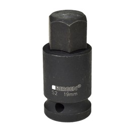 M19 x 55mm 1/2” Drive Short Impact Impacted Allen Hex Key Socket 19mm