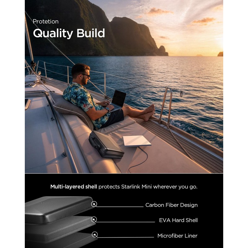Spigen for Starlink Mini Carrying Case EVA Hard Shell Shockproof