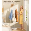 MISSLO Heavy Duty Coat Rack Freestanding with Stable Wood Base