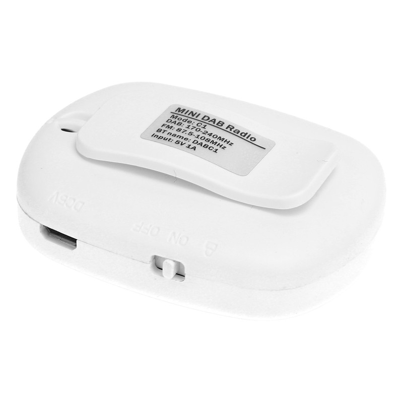 DAB Mini Radio with Digital Display Mini Bluetooth White Noise