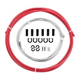 CNC Bike Brake Cable Kit,Bicycle Brake Cable & Housing for Road Bike MTB Mountain Bike，red