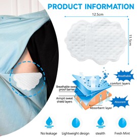 Achselpads, 60 Stück Selbstklebend Achselpads, Achsel Schweiß Pads, Unsichtbare Schweißpads, Anti Schweiß Pads Damen Herren, Perfekte Passform Absorbing vor Schweißflecken,Unsichtbar, Komfortabel