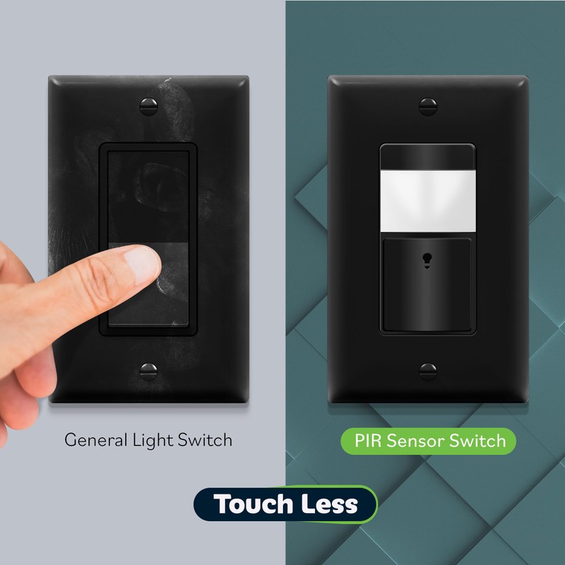 TOPGREENER Motion Sensor Switch, PIR Sensor with Ambient Light Level,