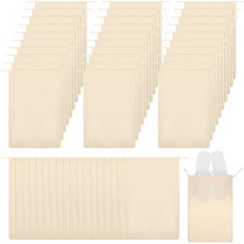 Hillban 50 Pcs Shoe Bags for Travel Bulk 10 x 15 Inch Breathable Cotton Shoe Dust Bags Drawstring Bags Washable Shoe Organizer Pouch for Travel Storage Packing Home Luggage Handbags Accessories