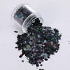 GZMAYUEN Holographic Chunky Glitter, 10 g Silver Colours Glitter Powder