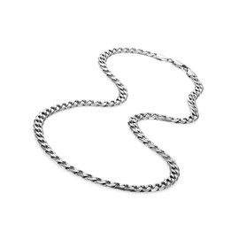 URBAN JEWELRY Classic Mens Necklace 316L Stainless Steel Silver Chain Color 18",21",23" (8mm) (21 Inches), 21 Inches, Stainless Steel, No Gemstone
