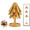Sansnow 8" Bamboo Tree Trivets Set with Mini Tray (3