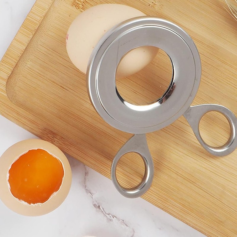 Egg Cutter,1 Pcs Stainless Steel Egg Cutter,Egg Opener Kitchen Gadget