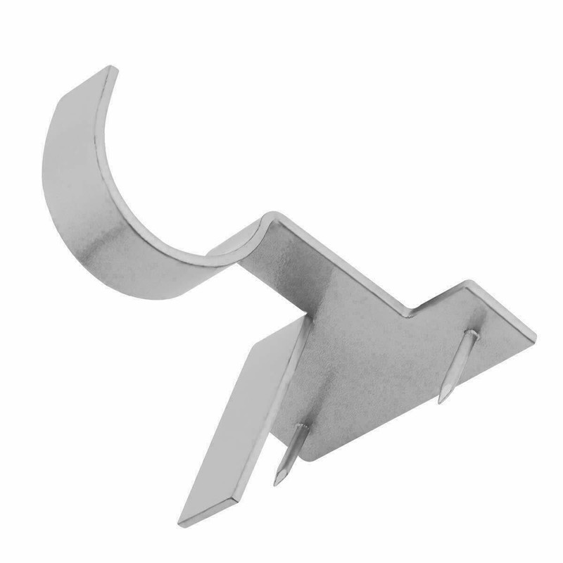 4Pcs Silver Bracket Hang Curtain Rod Holders Single Hook Right
