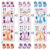 SOGIRNO 36 Sheet Unicorn Stickers, Make A Face Stickers for