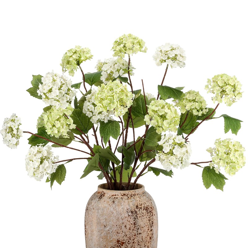 Riceshoot 6 Pcs Hydrangea Artificial Flowers, 30Inch Faux Silk Hydrangea