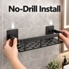 2pcs Aluminum Alloy Bathroom Shower Shelf – No-Drill Shampoo Rack