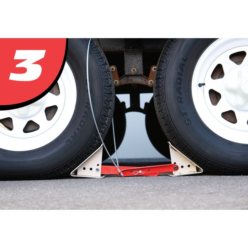 Fastway ONESTEP Wheel Chock Double Pack for Tandem Axle Trailers