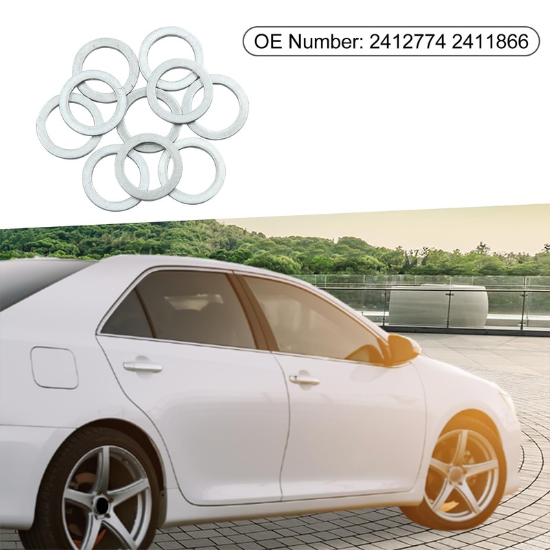 A ABSOPRO Copper Crush Washers Flat Sealing Gaskets Rings 16mm