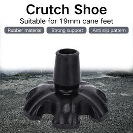 JUNSHUO 19mm Cane Tips, 3/4 inch Heavy Duty Rubber Ferrules, 6 Support Cane Feet Self Standing Cane Tip, for Walking Sticks and Canes