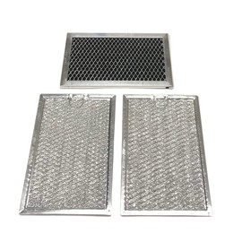 Microwave Grease & Charcoal Filter Set Compatible with LG Model Numbers LMV1640DW1, LMV1681SW, EXV1511BS, LMV1762ST