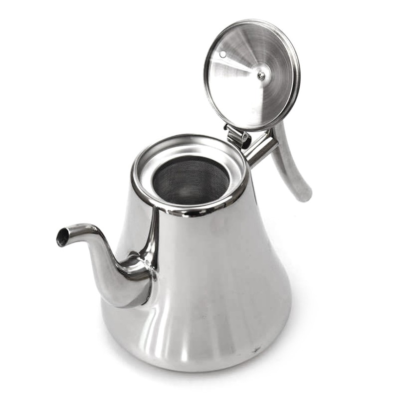 Teapot with Filter 201 Stainless Steel Thickened Gooseneck Pour Over