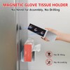 Aswalling Magnetic Glove Tissue Dispenser Paper Towel Holder Wall Mount
