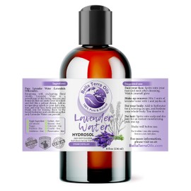 Bella Terra Oils - Lavender Water Spray 8 oz - Steam-Distilled Perfection, Bursting with Vitamin K & Omega-9, Elevate Your Skin Refreshment Routine