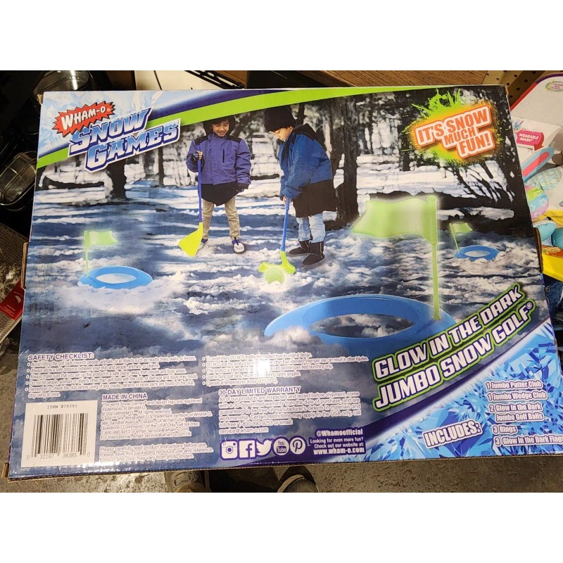 Wham-O Glow In The Dark Jumbo Snow  Golf Set -