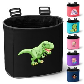 Adiwo Bike Basket Kids, Boys Bike Basket Waterproof Bicycle Front Basket, Detachable Bike Handlebar Basket, 210D Oxford Cloth Basket Carrier Bag with Cartoon Pattern, Bike Accessories For Girls Boy