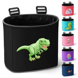 Adiwo Bike Basket Kids, Boys Bike Basket Waterproof Bicycle Front Basket, Detachable Bike Handlebar Basket, 210D Oxford Cloth Basket Carrier Bag with Cartoon Pattern, Bike Accessories For Girls Boy