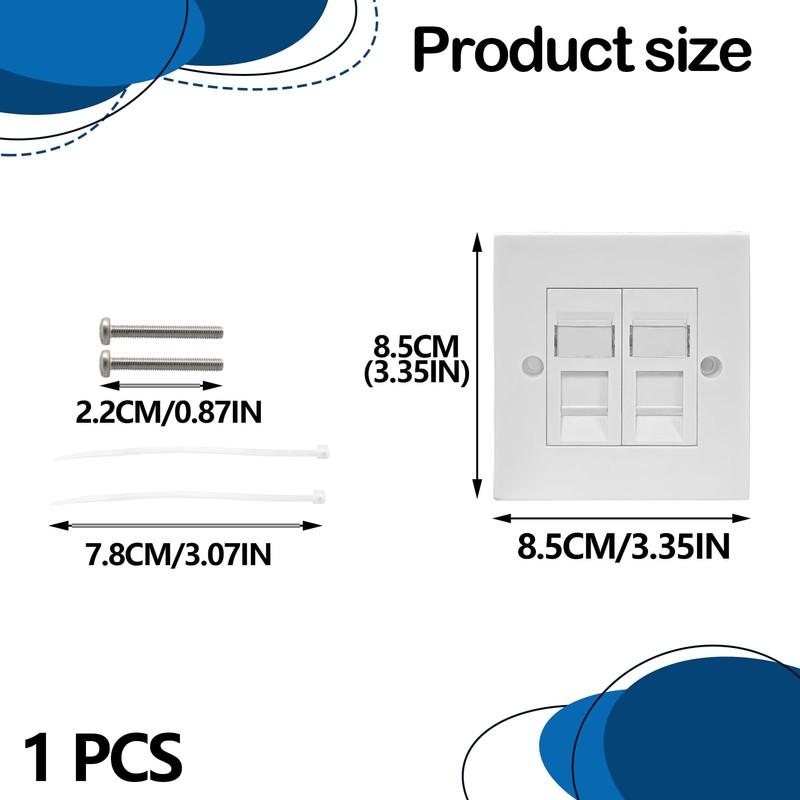 CAT6 Ethernet Wall Socket, RJ45 Socket, CAT6 Ethernet Double Sockets