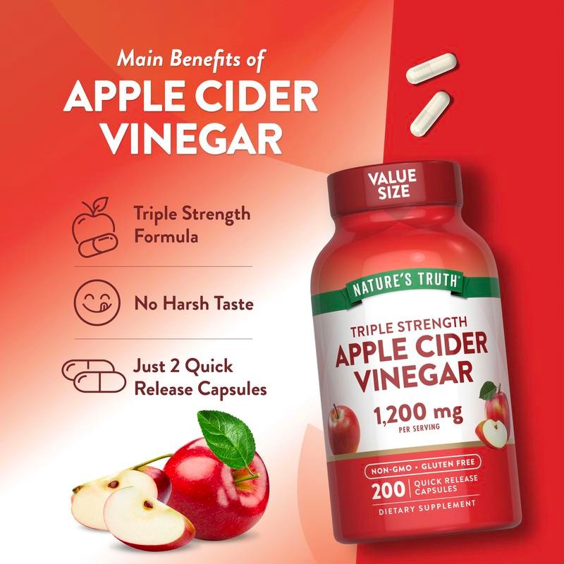 Apple Cider Vinegar 1200 mg Flavor