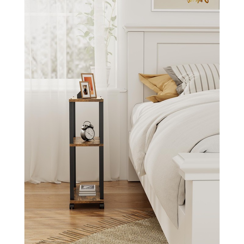 TUTOTAK Small Side Table, Narrow End Table, Bedside Table, Couch