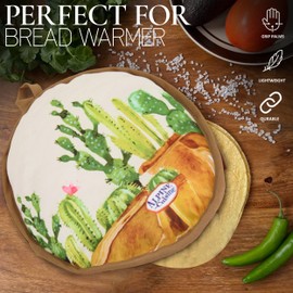 Alpine Cuisine Tortilla Warmer 10 Inch Insulated Cloth Food Warmer - Microwavable Fabric Pouch to Keep Tortillas Soft and Warm for Up to 1 Hour, Perfect Holder for Corn & Flour - 2 Pieces
