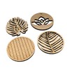 Portavasos de madera (MDF) para mesa set de 8 piezas
