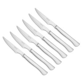 Arcos,702300,Table AA8Messer -Steakmesser Set 6Stück (6 Messer) - Monoblockaus einem Stück Edelstahl 110 mm - Farbe Silber