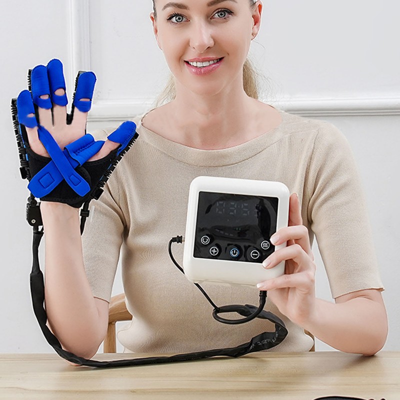Hand Function Training Glove Rechargeable Hot Compress 3 Modes 9