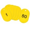 Polystyrene Number Tag, Large (Yellow, #1-50)