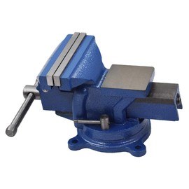 4-Inch Heavy Duty Bench Vise 360-Degree Swivel Base and Head with Anvil Home Vise Clamp-On for Crafting Painting Sculpting Modeling Electronics Soldering Woodworking
