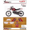 Yamaha PW 50 RED FLAME GRAPHICS KIT MOTOCROSS DECALS